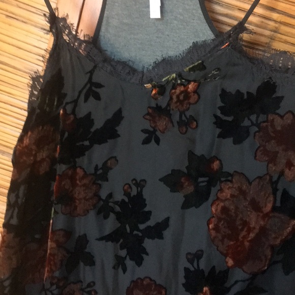 Black/Champagne Velvet Tank Top Size XXL - Picture 2 of 3